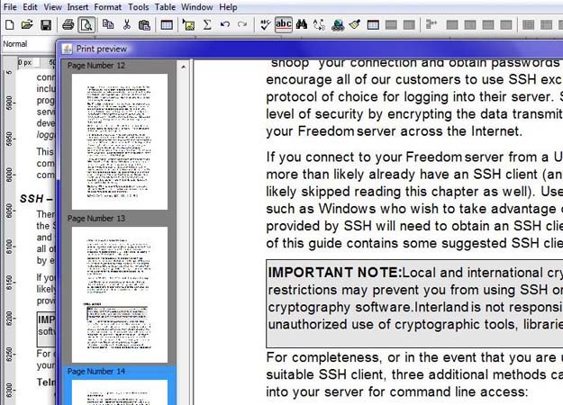 Java WYSIWYG editor print preview